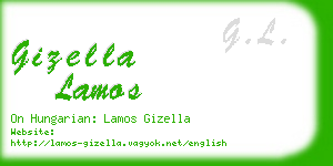 gizella lamos business card